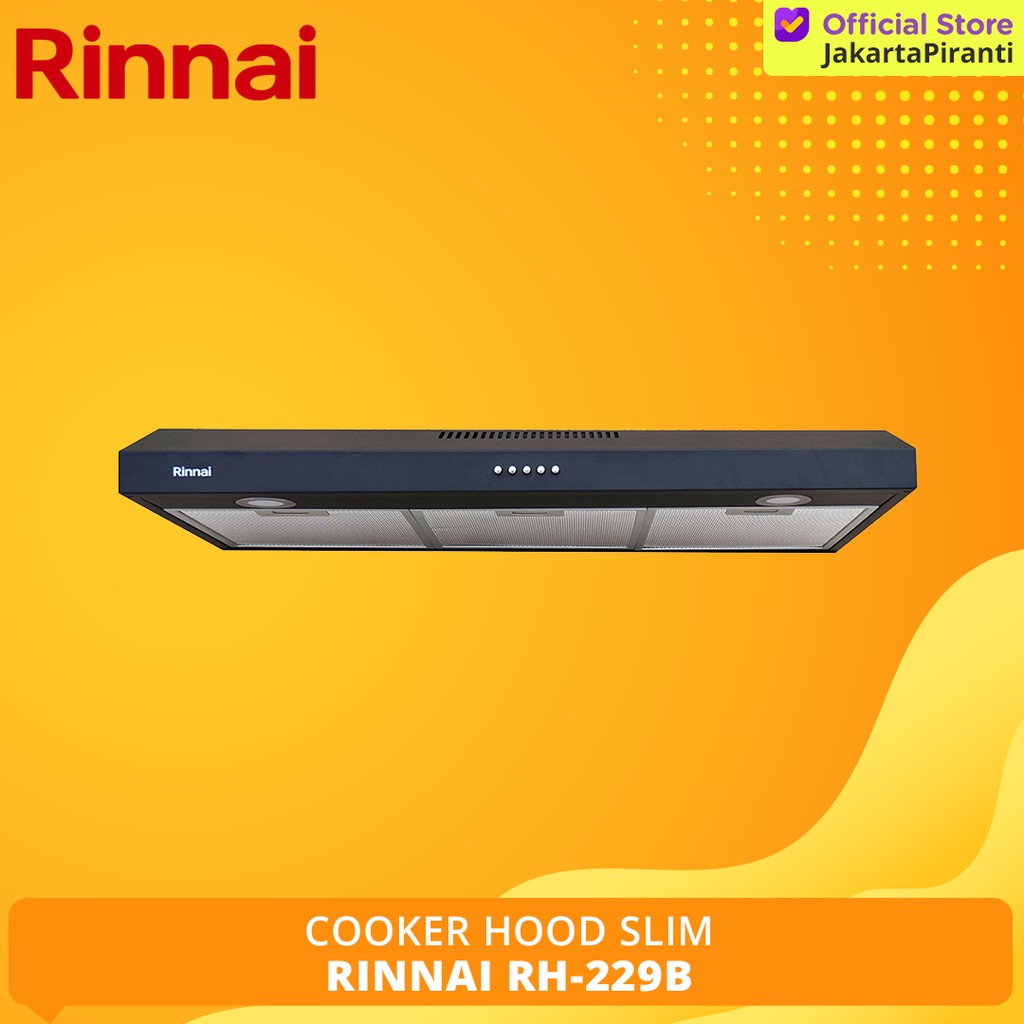 Jual Cooker Hood Rinnai RH229B Slim Hood Penghisap Asap Kompor