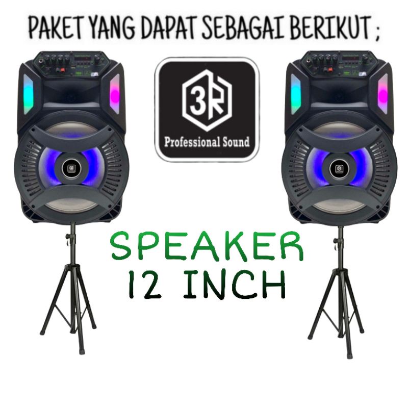 Paket Karaoke 3R Aktif Dobel 12 Inch Mixer Bluetooth Yamaha 2 Mic Live Akustic