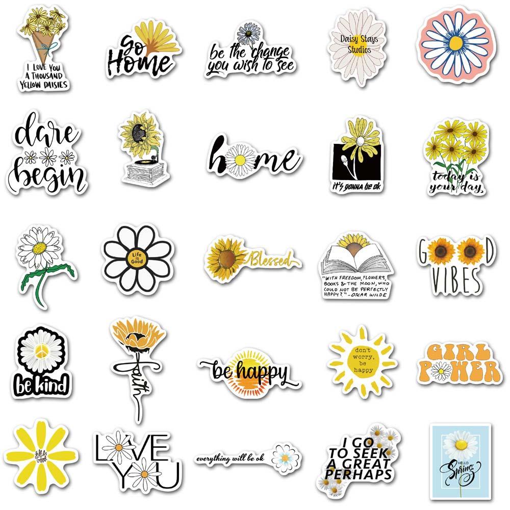 Agustina Bunga Aster Stiker Lucu Note Koper Dekorasi Alat Tulis Stiker Gitar Stiker Handphone Quotes Inspiratif Decals