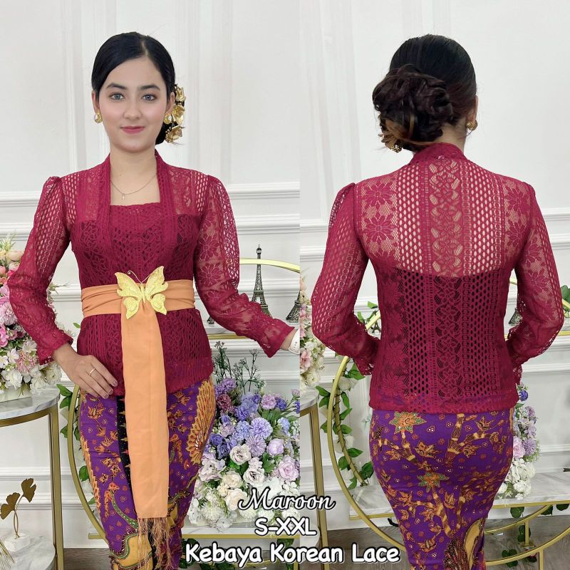 Jual Kebaya Jadi Brokat Kebaya Lace Korea Po Shopee Indonesia