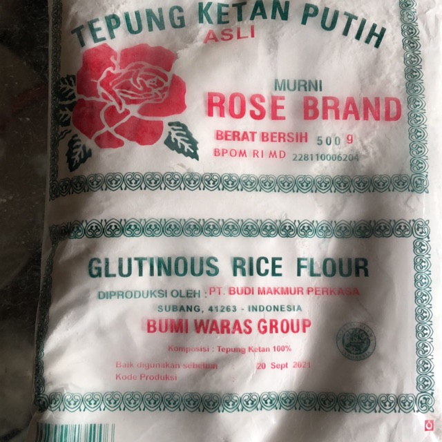 

Tepung Ketan Putih Rose Brand 500g