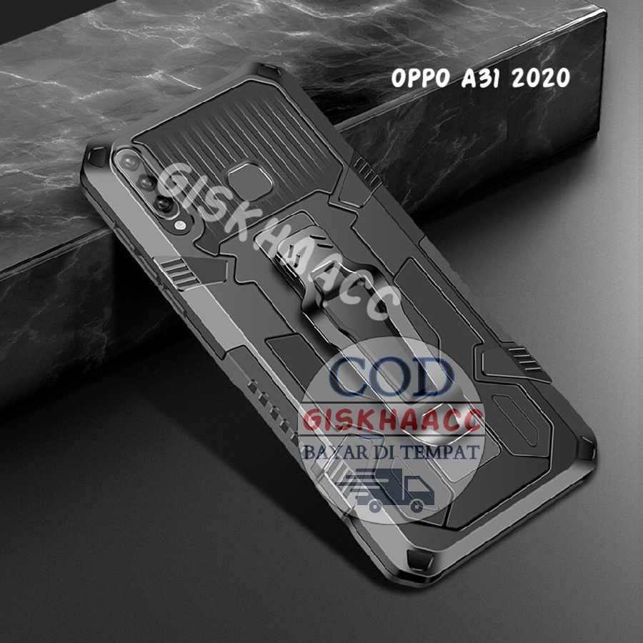 CASE OPPO A31 2020 CASING STANDING ICRISTAL BACK KLIP HARDCASE HP ROBOT NEW COVER