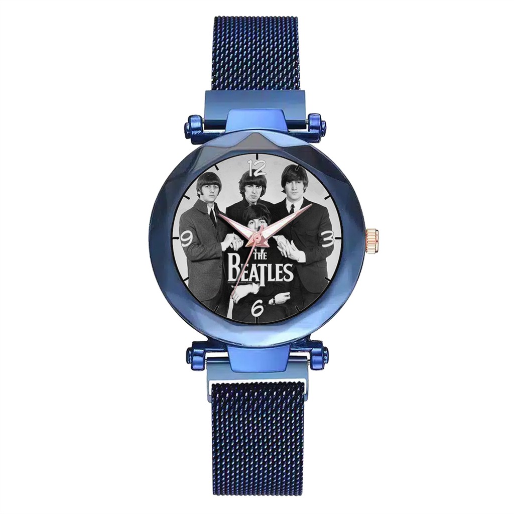 Jam Tangan Wanita Custom - THE BEATLES MOTIF 1 Free Box &amp; Batre Cadangan