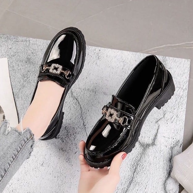 SEPATU WANITA ''AMANDA'' LOAFERS STYLE MUTIARA PREMIUM IMPOR T12