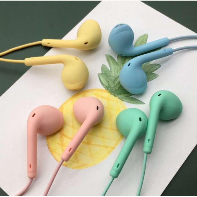 DOMMO - D6100 Headset Macaron Matte U19 H681 / Handsfree U19 Macaron Mate Color Hifi Extra Bass / Earphone