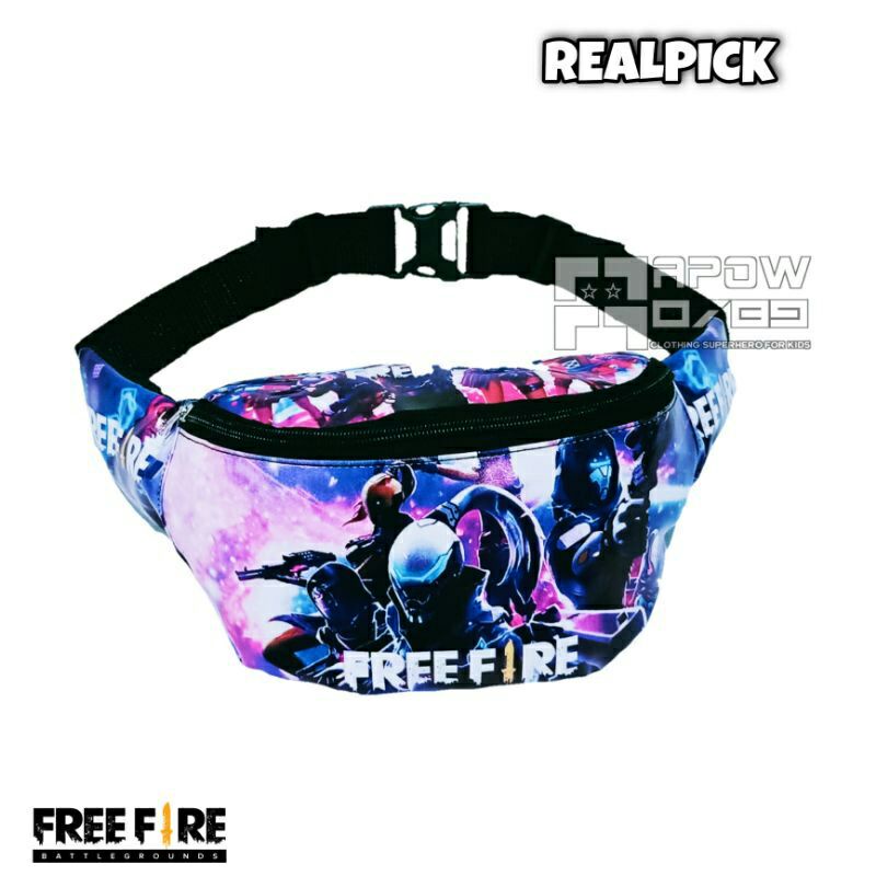 2in1 bucket hats anak laki laki dan waistbag anak motif freefire topi anak bucket anak tas selempang anak