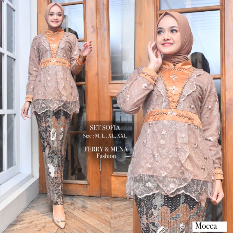 New kebaya pesta sofia//setelan kebaya wisuda//kebaya tulle modern//kebaya perpisahan