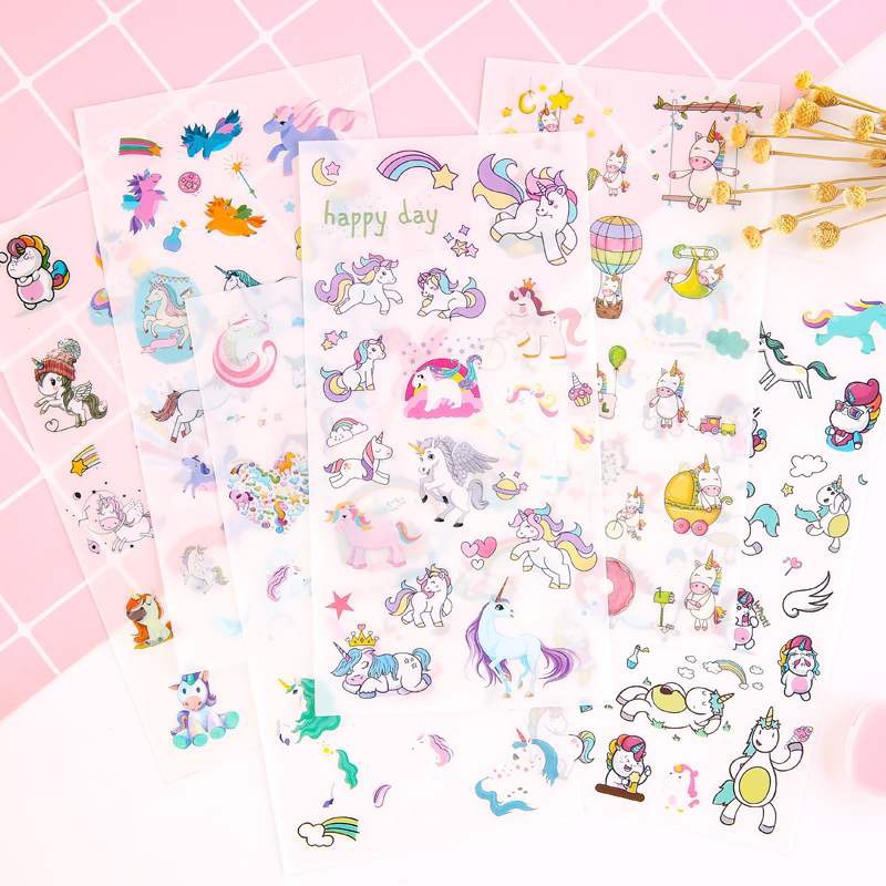 

ATM.Medan 6pcs Stiker / Sticker Motif Unicorn