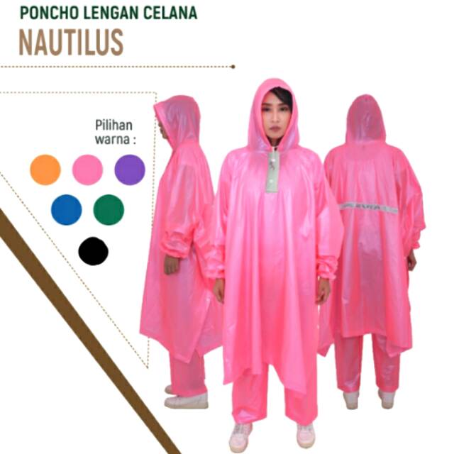 Jas Hujan Poncho Lengan Celana NAUTILUS  plevia 734