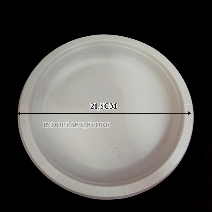 PIRING MAKAN PLASTIK PUTIH SUSU P9 BESAR LARGE KUE ULTAH