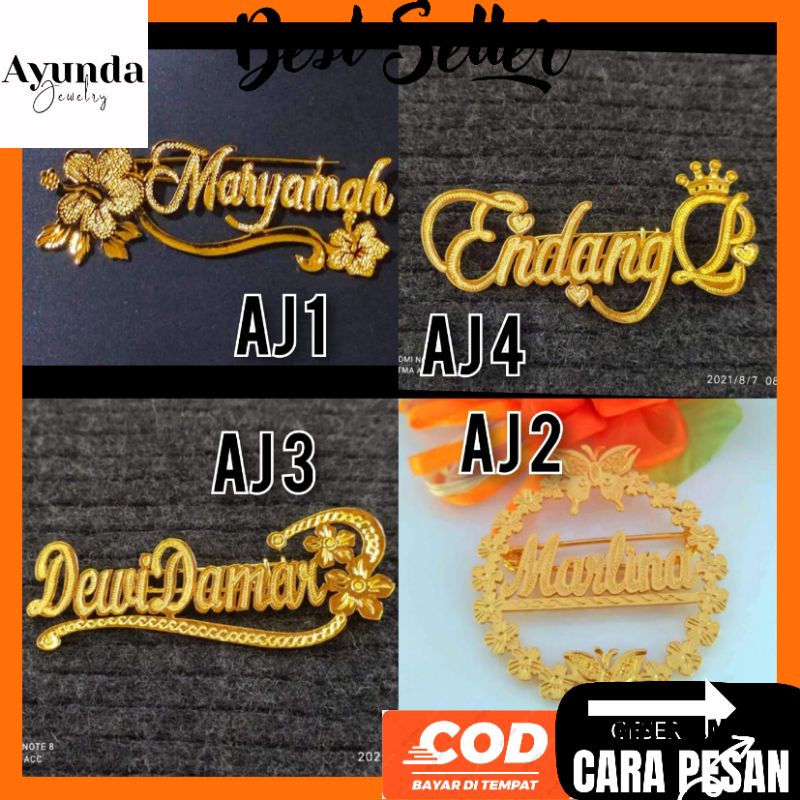 Bros Nama Custom Bros hijab Bros peniti Custom