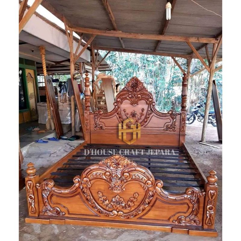 Dipan Tempat Tidur Mewah Ukiran Dipan Minimalis Dipan Ukir Jepara Kayu Jati