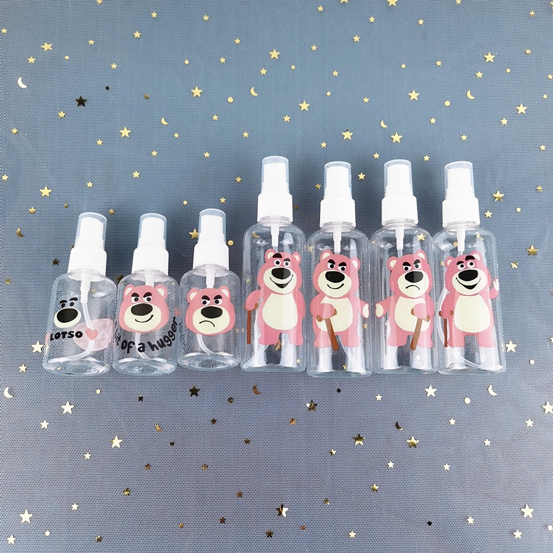 We Flower 50ml 100ml Cartoon Lotso Empty Spray Bottle for Travel Cosmetic Perfume Container