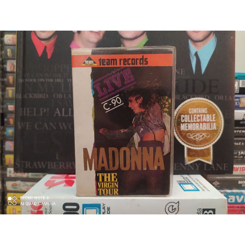 Kaset Pita : MADONNA LIVE - THE VIRGIN TOUR.