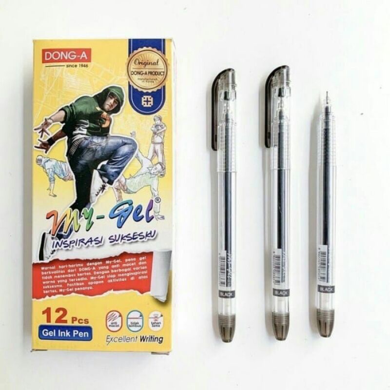 

Pulpen My Gell Hitam (12 Pcs)/Pen Dong A Ready Hitam / 1Pak 1Warna