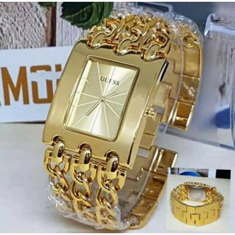 Jam Tangan Wanita Guess Rantai Tiga - Jam Tangan Guess Rantai Tiga Super Mewah - Guess Rantai tiga