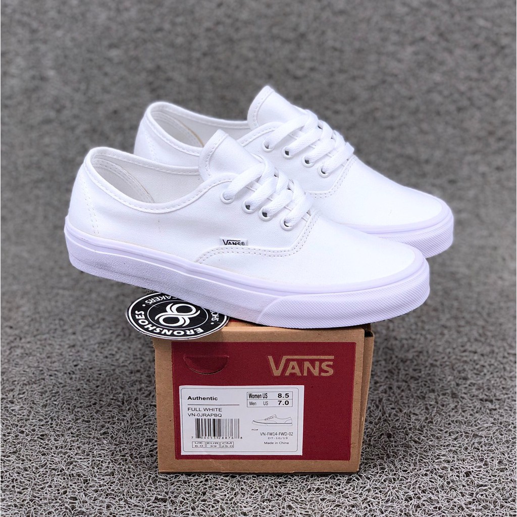 vans authentic full white