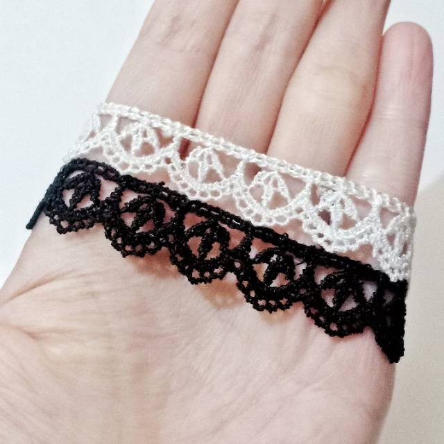 Gelang Brukat Lace Model Gothic Handmade Choker Bracelet Brocade