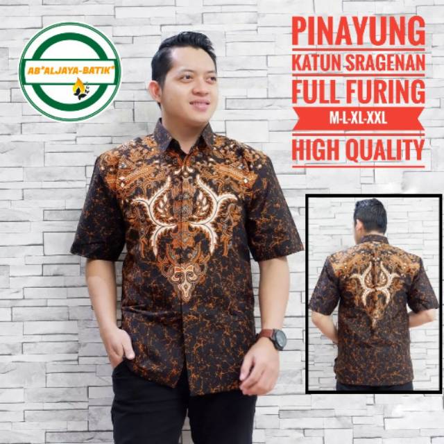 Kemeja Batik Lengan Pendek / Hem Batik Lapis Furing PINAYUNG Hem Batik Terbaru