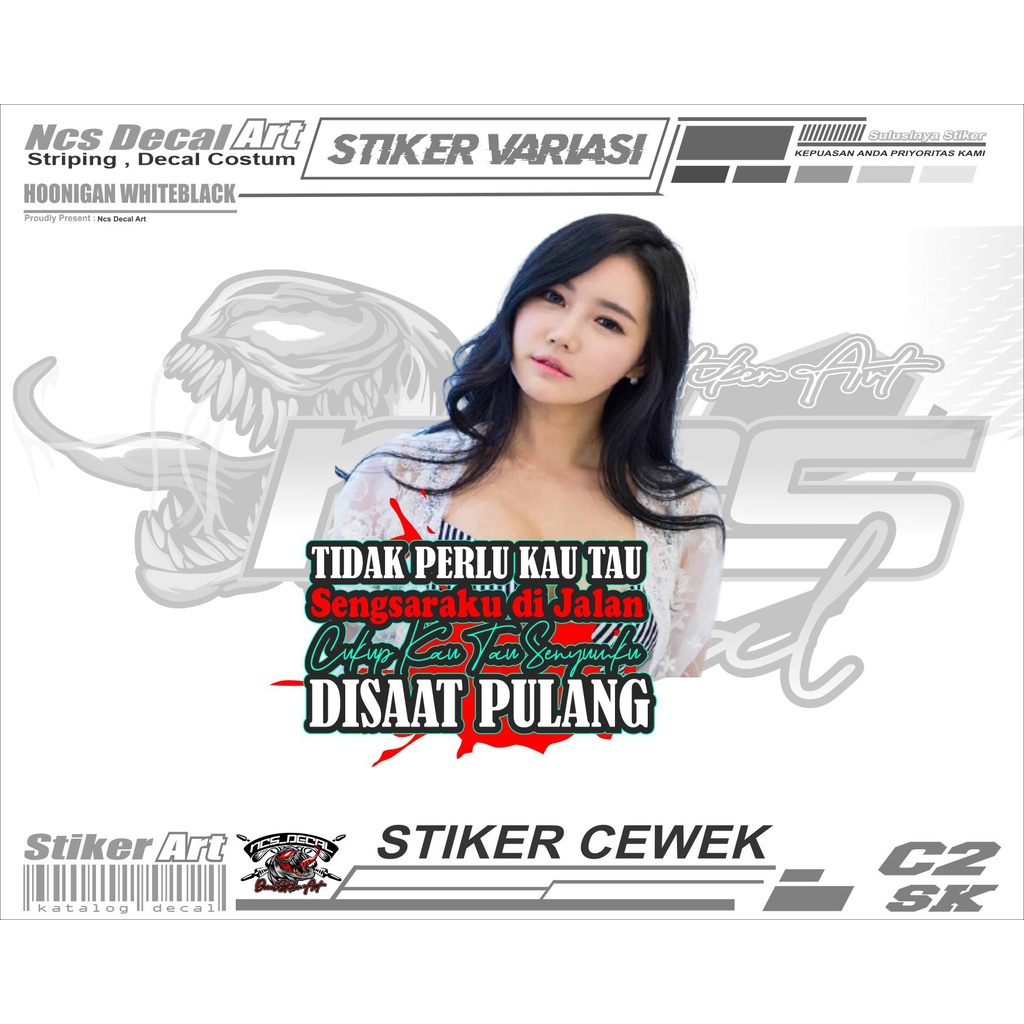 stiker cewek stiker mobil/truk/canter stiker variasi stiker motor