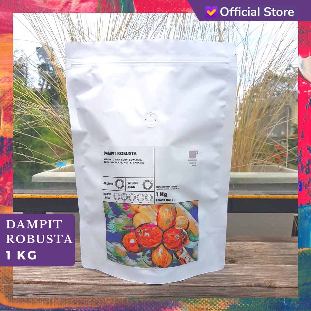 

SUTOYO COFFEE – Kopi Robusta Dampit 1 Kilogram (kg) | Es Kopi Susu Blend | Espresso | Medium Dark Roast | Single Origin | Sutoyo Coffee