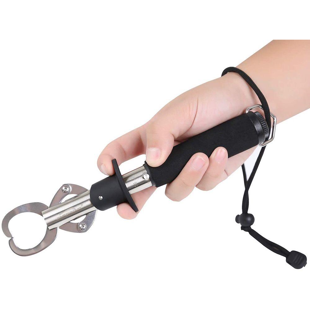 Lanfy Fishing Plier Clip Trigger Tackle Grabber Stainless Steel Dengan Timbangan Alat Pegangan Bibir Ikan