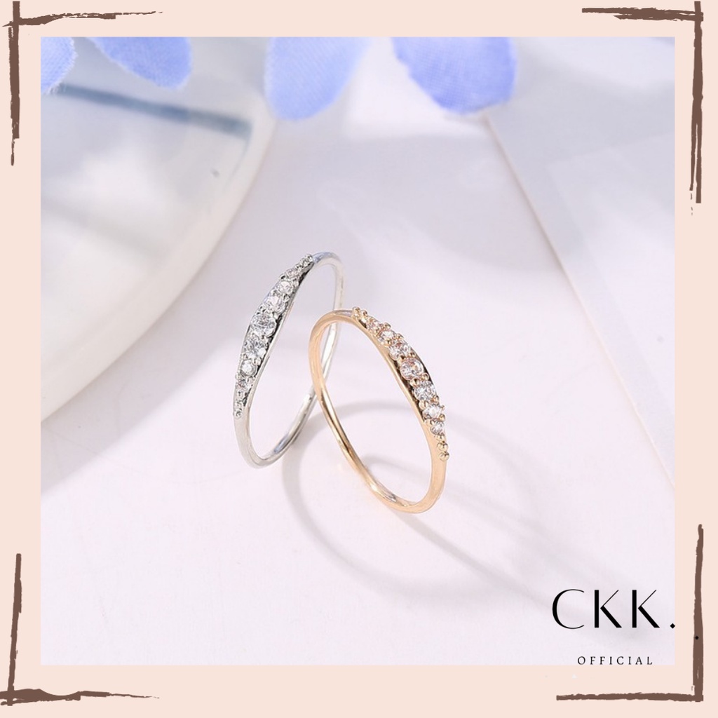 ➰CKK➰K27 Cincin Simple Sterling Silver Hias untuk Wanita / Perhiasan Wanita Cincin Wanita