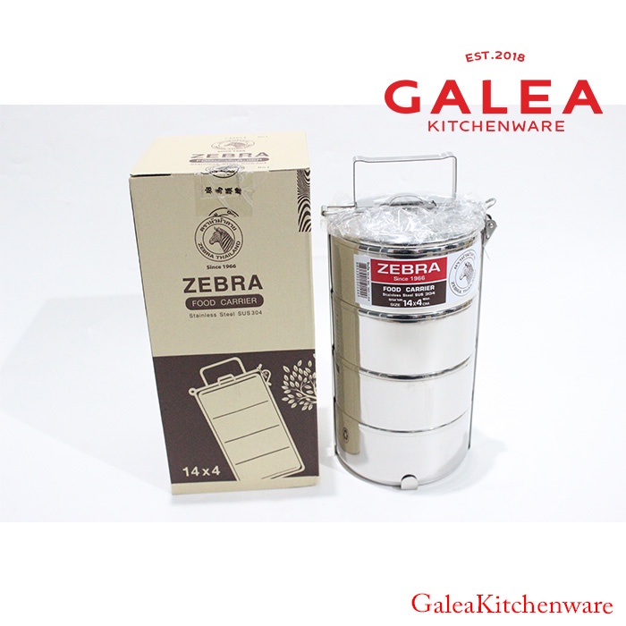 Rantang Susun 4 Stainless / Rantang Zebra Stainless / Rantang Stenlis / Rantang Stenles / 4 Tier Foo