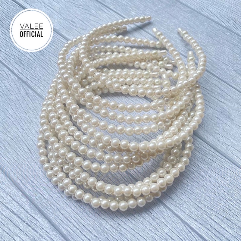 Bando Mutiara Korea Headband Wanita Bandana Aksesoris Rambut Bando Pearl Original Termurah