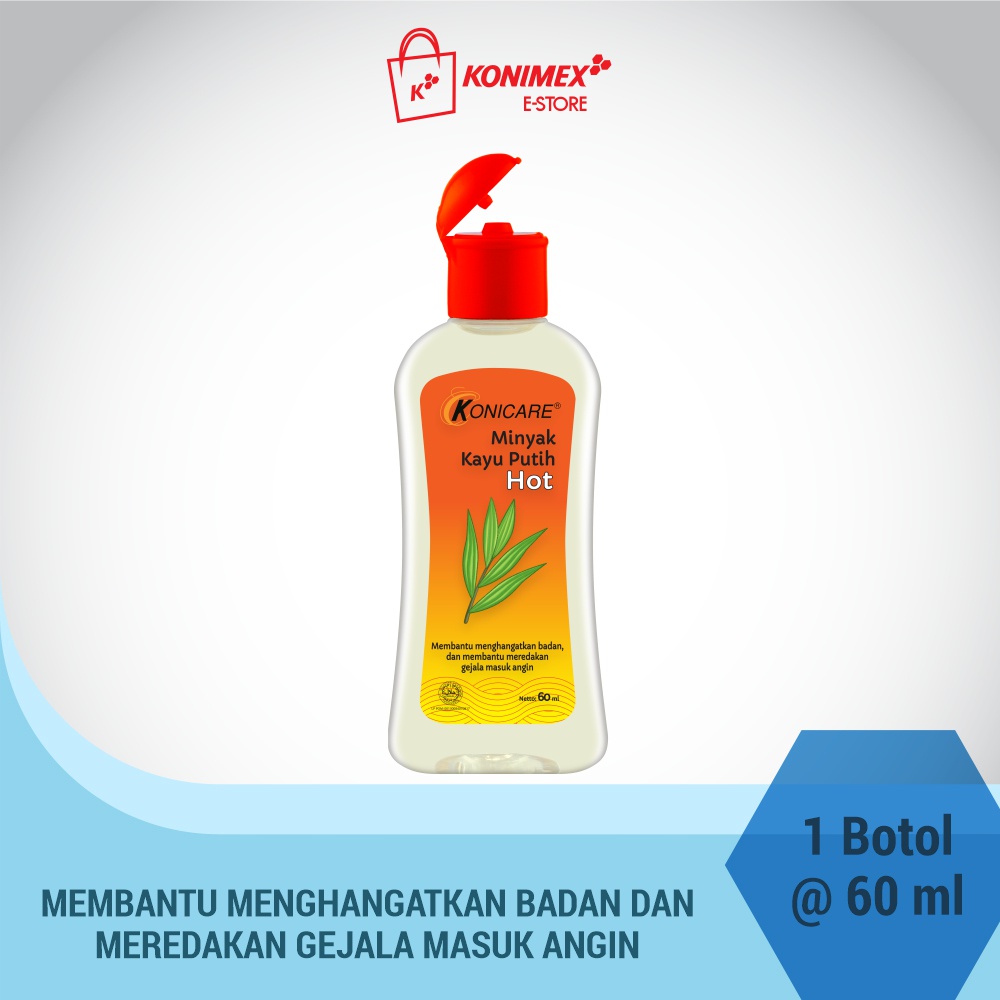 PROMO TERMURAH Konicare Minyak Kayu Putih Hot 60ml / 125ml Meredakan Masuk Angin Perut Kembung Pegal-Pegal