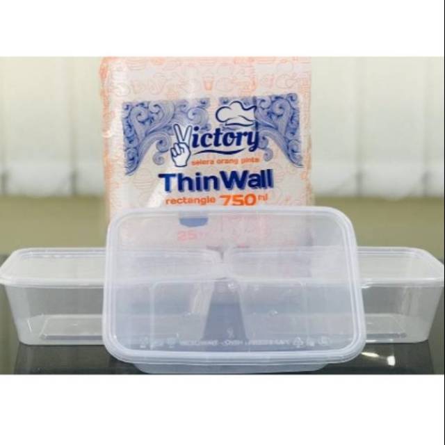 Thinwall Rectangle / Food Box  / Toples Mika Persegi 750 ml