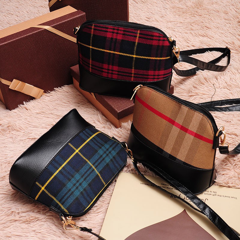 Termurah Tas Selempang Motif Tartan