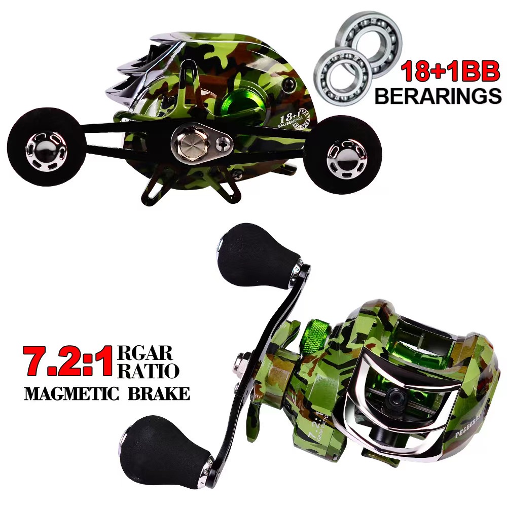 Reel Pancing 18 + 1BB 7.2: 1 Dengan Rem Magnetik