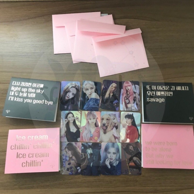 Blackpink lyrics cards photocards member The show MD