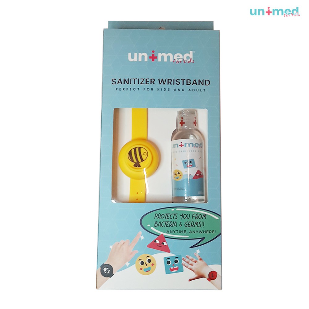 Unimed Kids Sanitizer Wristband Yellow Bee Gelang Sanitizer Anak dan Dewasa