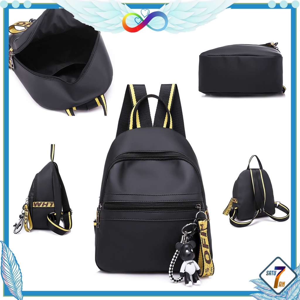 Tas Ransel Wanita Korea Fashion Style Kasual Tas Punggung Backpack Cewek Import Kulit Sintetis Satu7an T102