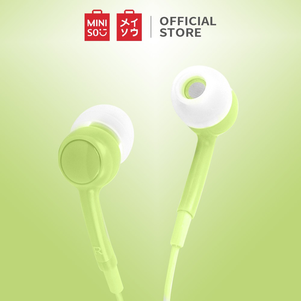 Miniso Earphone in Ear Sesame Street Earbuds Silikon Headphone Kabel Noise Cancelling Awet Universal