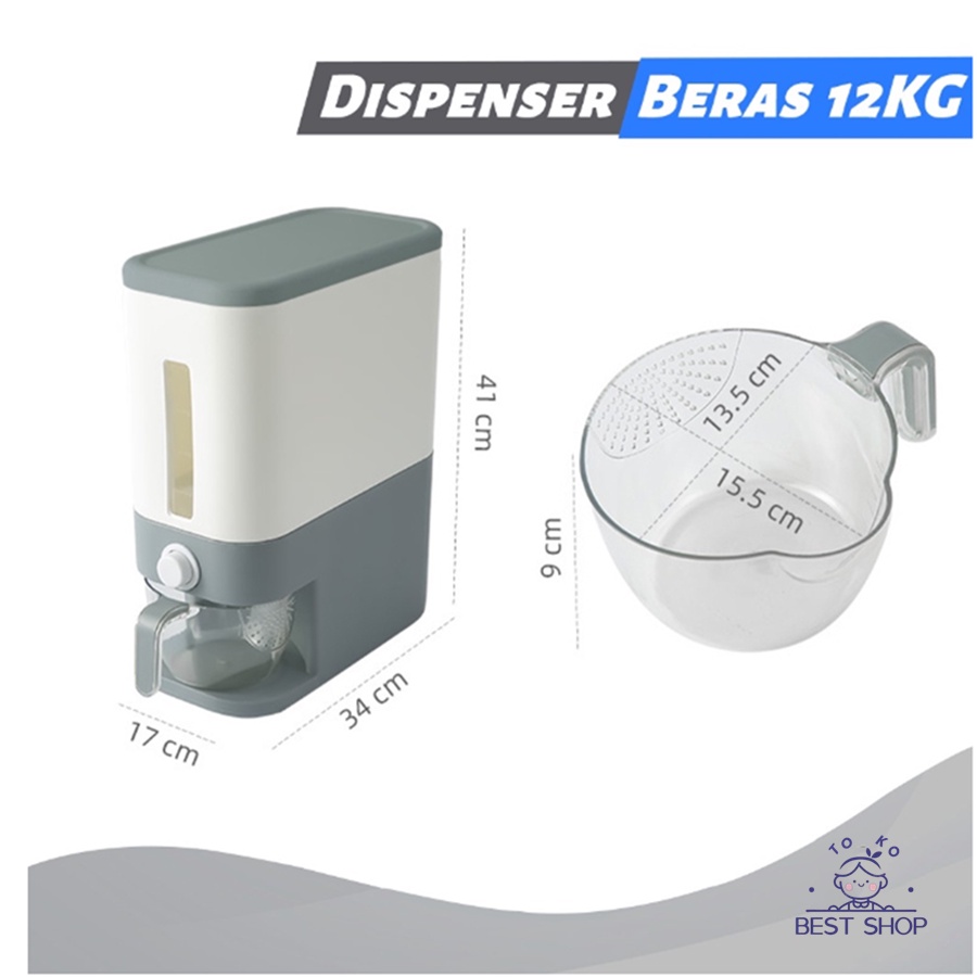 Jual Toko Best Shop Dispenser Beras Kg Rice Box Tempat Penyimpanan Beras Otomatis Dispenser