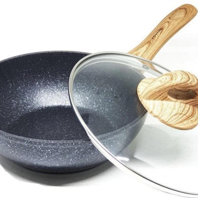 FRY WOK YOSHIKAWA MT24 FRY WOK DENGAN TUTUP 24CM FRY WOK ANTI LENGKET