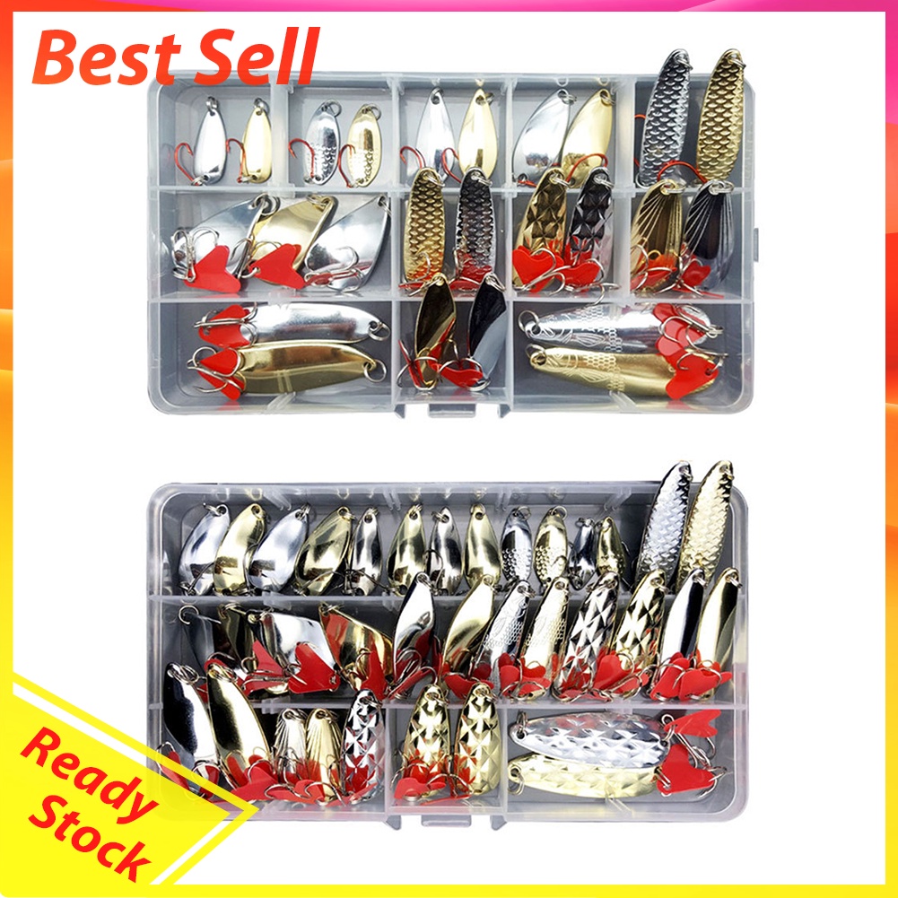 25/35pcs Multi-Piece Sequin Fishing Bait Kit Artificial Fishing Crankbaits