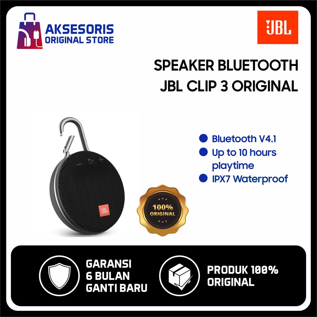 SPEAKER BLUETOOTH JBL CLIP 3 Original