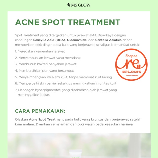 MS Glow Acne Spot Terbaru Original Asli Termurah