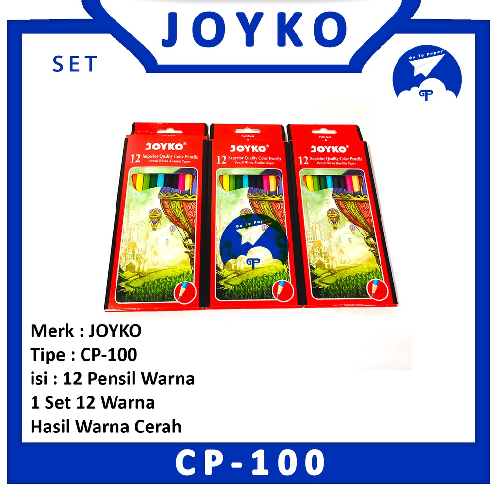 

JOYKO - Pensil Warna CP-100 12 Warna Besar - Set