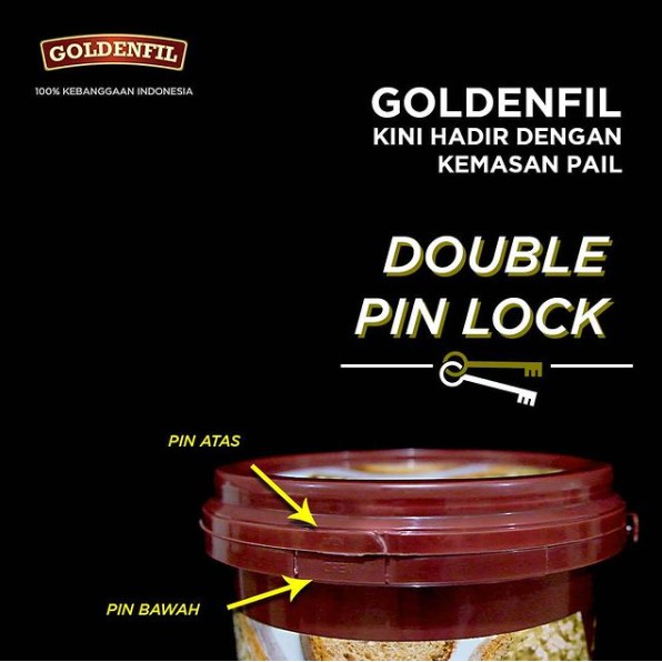 Bimbozone - Makanan anak - Selai roti rasa coklat - Goldenfil Choco Crunchy (kemasan ember = 1kg)