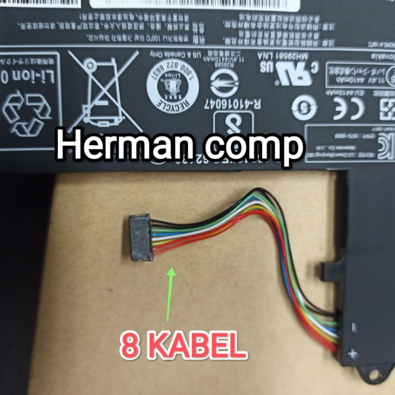 Original Baterai Lenovo Ideapad 330s-14ikb 81F4 L15L3PB0 L15M3PB0 8 Kabel