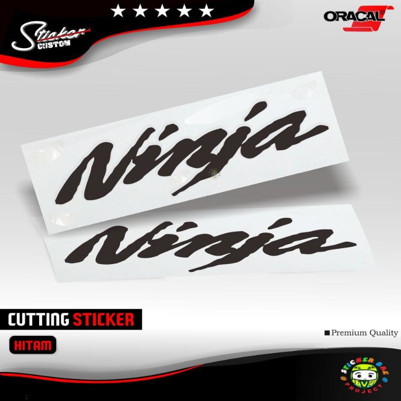 Sticker cutting ninja r rr ~ 2pcs stiker NINJA stiker motor ninja