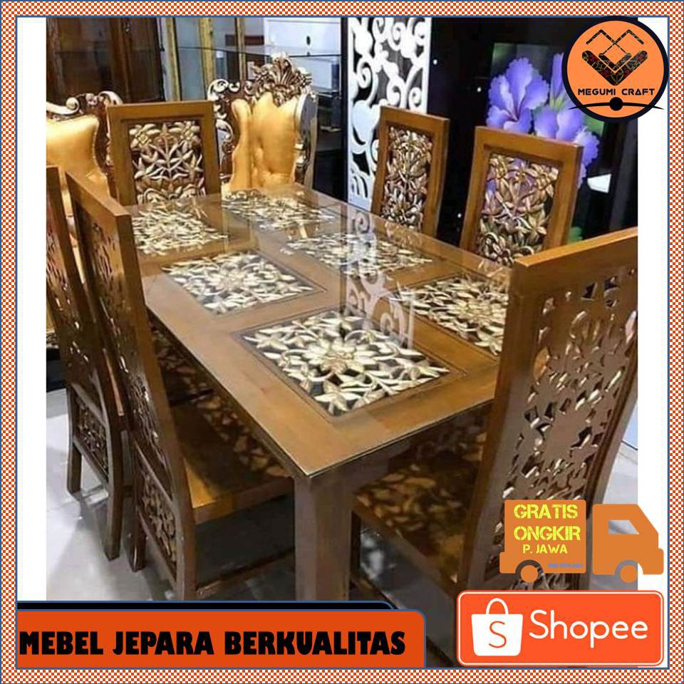 Kursi makan sofa meja minimalis furniture interior mebel Jepara