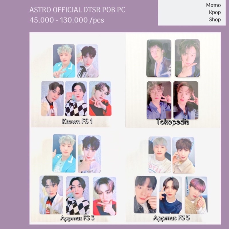 ASTRO Official Album POB Benefit PC (MJ, Jinjin, Eunwoo, Moonbin, Rocky, Sanha)