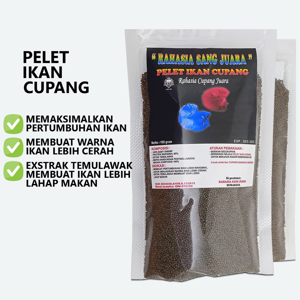 PELET IKAN CUPANG PAKAN IKAN CUPANG UNTUK WARNA MAKANAN IKAN CUPANG SEHAT BABY SHRIMP
