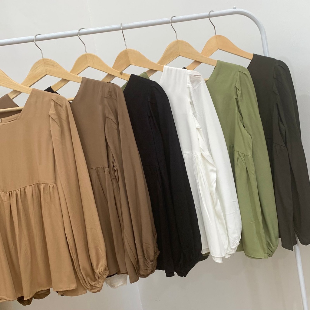 Niki Peplum Top - PLENARIO ID | Blouse Wanita - Atasan Wanita - busui friendly - COD-5
